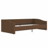 vidaXL Tagesbett mit Matratze USB Dunkelbraun Stoff 90x200 cm