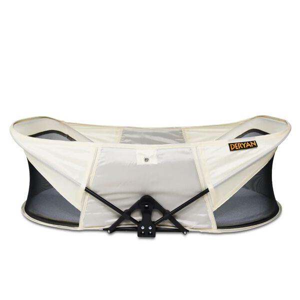 DERYAN Pop-up Reisebett Infant Baby Luxe mit Moskitonetz Creme