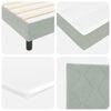 vidaXL Boxspringbett mit Matratze Hellgrau 190 x 90 cm Polyester