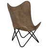 vidaXL Butterfly-Sessel Taupe Canvas