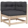 vidaXL 5-tlg. Garten-Sofagarnitur mit Kissen Massivholz Kiefer