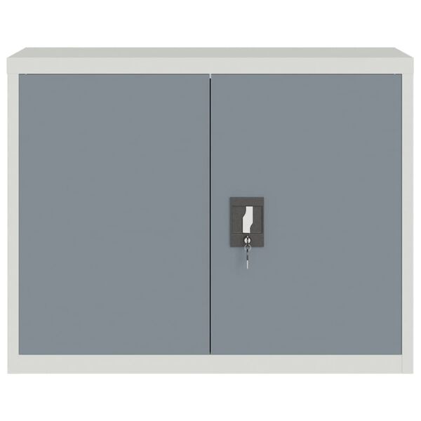 vidaXL Aktenschrank Hellgrau und Dunkelgrau 90x40x70 cm Stahl