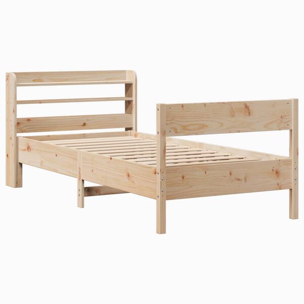 vidaXL Massivholzbett ohne Matratze 100x200 cm Kiefernholz