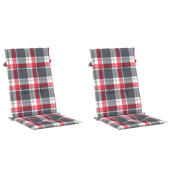 vidaXL Gartenstuhlauflagen f&uuml;r Hochlehner 2 Stk. 120x50x3 cm Stoff
