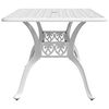vidaXL Gartentisch Wei&szlig; 150x90x72 cm Aluminiumguss