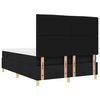 vidaXL LED Boxspringbett mit Matratze Schwarz 140 x 200 cm Stoff