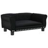 vidaXL Hundebett Schwarz 70x45x30 cm Kunstleder