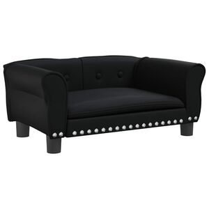 vidaXL Hundebett Schwarz 70x45x30 cm Kunstleder