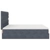 vidaXL Ottoman-Bett mit Matratzen & LEDs Dunkelgrau 180x200 cm Samt