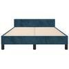 vidaXL Bettgestell ohne Matratze Dunkelblau 120x190 cm Samt