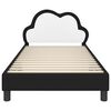 vidaXL Kinderbettgestell mit Kopfteil Schwarz 90 x 190 cm PU