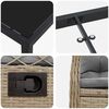vidaXL Garten Essgruppe 3 pcs Beige und Hellgrau Poly-Rattan