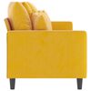 vidaXL 3-Sitzer-Sofa Gelb 210 cm Samt