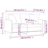 vidaXL 2-Sitzer-Sofa mit Kissen Taupe 120 cm Stoff
