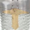 vidaXL Kreuzritter-Helm Antik Replik LARP Silbern Stahl