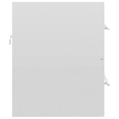 vidaXL Waschbeckenunterschrank Hochglanz-Weiß 60x38,5x48 cm