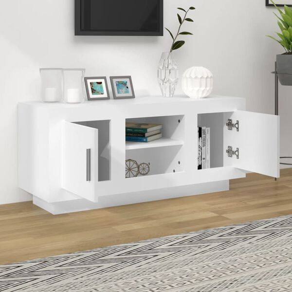 vidaXL TV-Schrank Wei&szlig; 102x35x45 cm Holzwerkstoff