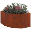 vidaXL Eckpflanzer Rostig 60 x 60 x 35 cm Wetterfeststahl