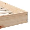 vidaXL Bettrahmen Braun 90 x 220 cm Massives Kiefernholz