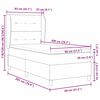 vidaXL Boxspringbett mit Matratze Dunkelgrau 90x190 cm Blau Stoff