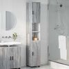 vidaXL Badezimmerschrank mit Speicher Graues Sonoma 30 x 35 x 192 cm