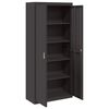 vidaXL Aufbewahrungsschrank 2 pcs Schwarz 90 x 40 x 200 cm Stahl