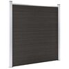 vidaXL Zaunelement WPC 180x186 cm Schwarz