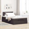 vidaXL Ottoman-Bett mit Matratze & LEDs Dunkelbraun 120x200 cm Stoff