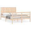 vidaXL Bettgestell ohne Matratze King Size Massivholz