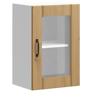 vidaXL K&uuml;chen-H&auml;ngeschrank mit Glast&uuml;r Lucca Artisan-Eiche