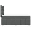vidaXL Boxspringbett mit Matratze Dunkelgrau 90x190 cm Stoff