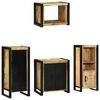 vidaXL Badezimmerm&ouml;bel-Set 4 pcs Braun Massives upgecyceltes Holz
