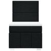 vidaXL Boxspringbett mit Matratze Schwarz 90x200 cm Stoff