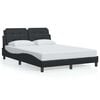 vidaXL Bettgestell ohne Matratze "Zadar" Schwarz 140x190 cm Kunstleder