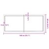 vidaXL Waschtischplatte Dunkelbraun 140x60x(2-4)cm Massivholz