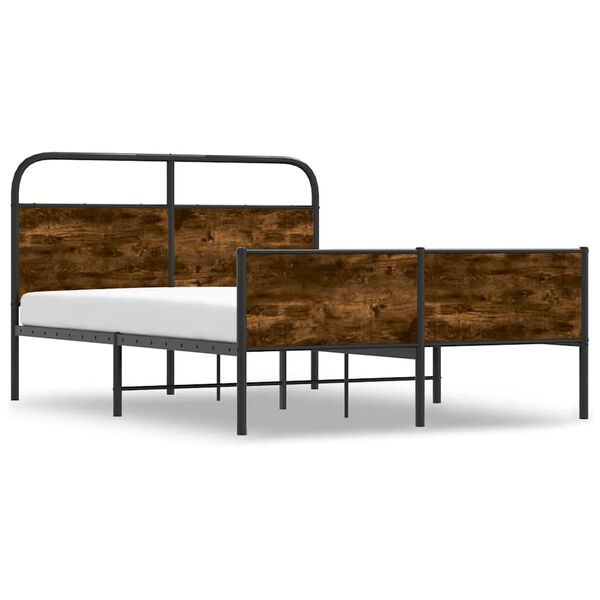 vidaXL Bettgestell ohne Matratze 120x200 cm Sonoma-Eiche Holzwerkstoff