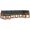 vidaXL Outdoor-Sofagarnitur mit Kissen 7 pcs Natur und Anthrazit