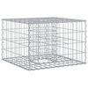 vidaXL Gabionen Hochbeet 60 x 60 x 40 cm Verzinkter Stahl Silber