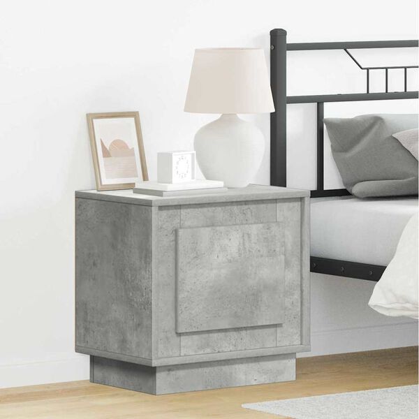 vidaXL Nachttisch 2 pcs Beton Grau 44 x 34,5 x 45 cm Holzwerkstoff