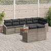 vidaXL Gartensofa-set mit Speicher 9 pcs Grau Poly-Rattan