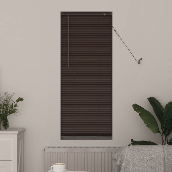 vidaXL Venetianer Jalousie Dunkelbraun mit Muster 150 x 40 cm PVC