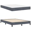vidaXL Boxspringbett mit Matratze Dunkelgrau 140 x 190 cm Stoff