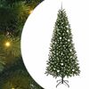 vidaXL K&uuml;nstlicher Weihnachtsbaum mit 300 LEDs Gr&uuml;n 240 cm PE und PVC