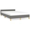 vidaXL Bettgestell ohne Matratze Dunkelgrau 120x190 cm Stoff