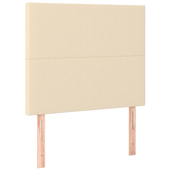 vidaXL Kopfteil Creme 100x5x118/128 cm Stoff