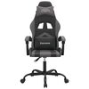 vidaXL Gaming-Stuhl Schwarz und Grau Kunstleder