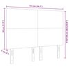 vidaXL LED Kopfteil mit LED-Lichtleisten Creme 144 cm Polyester