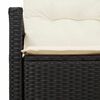 vidaXL Garten-Sofa mit Kissen 120 x 62 x 69 cm Poly-Rattan