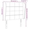 vidaXL Kopfteil mit Ohren Schwarz 83x23x118/128 cm Samt
