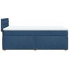 vidaXL Boxspringbett mit Matratze Blau 90x200 cm Stoff
